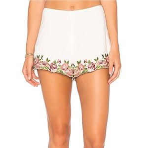 Show Me Your MuMu‎ Embroidered Ashton Rosey Posey Shorts